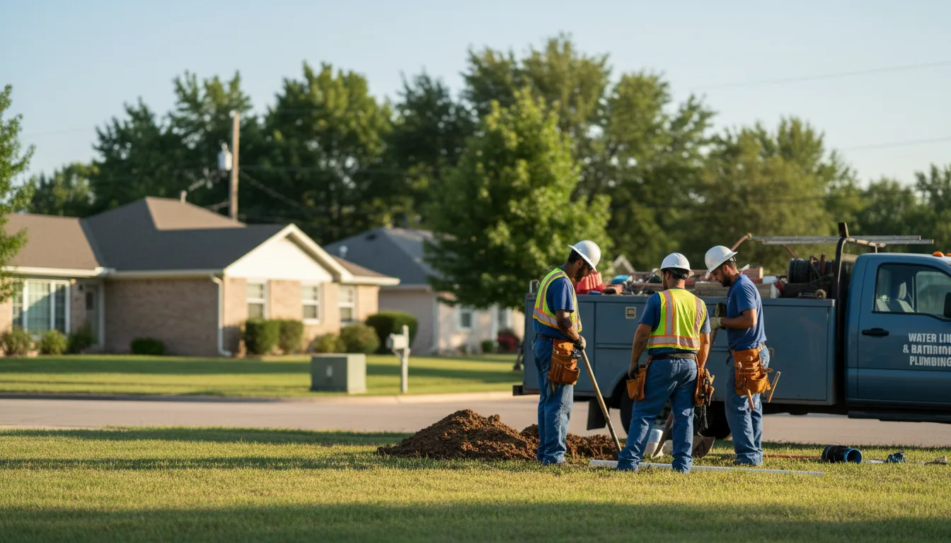 Residential water line and bathroom plumbing service in Mooreville, MS